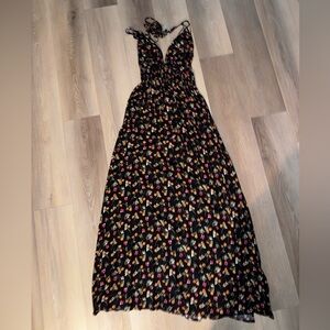 Floral Black Maxi Dress